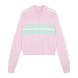 Pink Knit Zip Cardigan